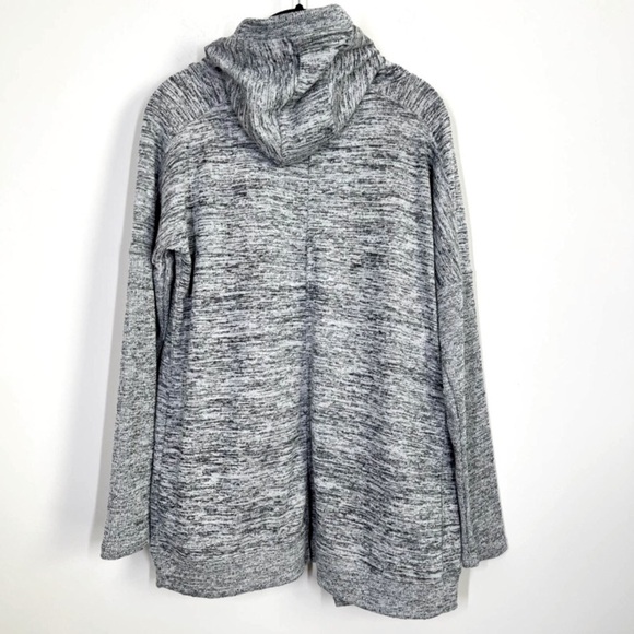 Athleta Gray Blissful Hooded Open Front wrap Sweater Cardigan - Picture 3 of 16